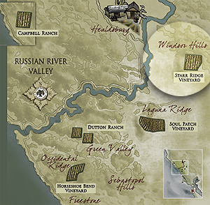 Starr Ridge highlighted within Russian River Valley